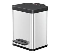Hailo Hailo Öko duo Plus M, Poubelle à pédale, 2x9 l, inox Quantité:1