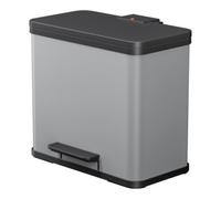 Hailo Hailo Öko trio Plus L, Poubelle à pédale, 3x9 ltr, argent Quantité:1