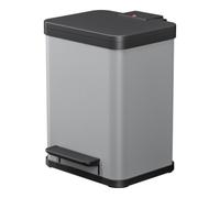 Hailo Poubelle à pédale Öko Uno Plus M 17 L acier inoxydable Gris 0619-220