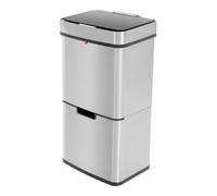 Hailo Hailo Öko Vario XL, Poubelle à capteur design, 25 + 25 + 4 ltr, inox anti-traces de doigts Quantité:1