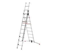 Hailo Hailo S100 ProfiLOT, échelle combinée en aluminium 3 parties, 2x9 + 1x8 barreaux Quantité:1