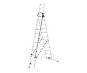 Hailo Hailo S100 ProfiLOT, échelle combinée en aluminium en 3 parties, 3x12 barreaux Quantité:1