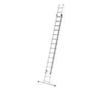 Hailo Hailo S80 ProfiStep duo, échelle coulissante en aluminium 2 parties, 2x15 barreaux Quantité:1