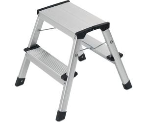Hailo L90 - Stufenleiter - 2 Stufen - 2 Abschnitte - Arbeitshöhe: 2.15 m - Aluminium