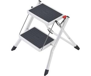 Hailo MK60 4310-001 plastique Marchepied pliant Hauteur de travail (max.): 2.44 m blanc, anthracite 3.6 kg