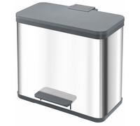 Hailo Öko trio Plus L, couvercle avec mécanisme de fermeture en douceur Collecteur de déchets en inox - 27 l ; 633200