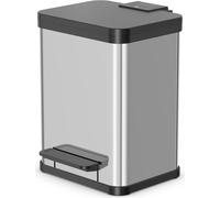 Hailo Oko Duo Plus M Pedaalemmer 2x9L RVS/Zwart