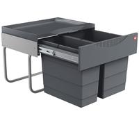 Hailo Poubelle 3644901 Tandem 18+12 L pour placards à partir de 50 cm
