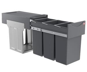 Hailo Poubelle de cuisine tri sélectif 3 bacs encastrable sous évier 30L (10+10+10) AS Terzett