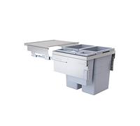 Hailo Poubelle de cuisine tri sélectif 4 bacs encastrable 90L (38+38+12+2.5) Euro Cargo