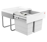 Hailo poubelle encastrable 3644702 Raumspar-Tandem-S 18+12 L avec couvercle