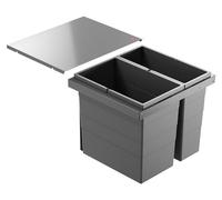 Hailo poubelle encastrable Triple XL 500 18/28 l gris foncé