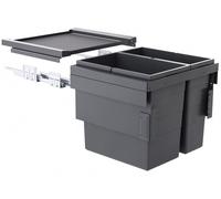 Hailo, poubelle intégrée pour cuisine, largeur 50 cm, tiroir frontal avec système de fermeture automatique