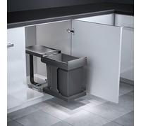 Hailo Tandem 4. poubelle, gris clair. - Poubelle