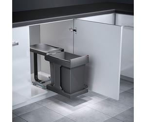 Hailo Tandem 4. poubelle, gris clair. - Poubelle