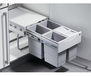 Hailo Tandem 6. poubelle, gris clair. - Poubelle