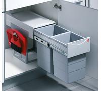Hailo Tandem 7 K. Collecteur de déchets, gris clair. - Poubelle