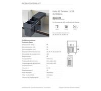Hailo Tandem poubelle coulissante 2x15 L meuble dès 30 cm