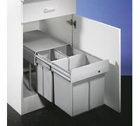 Hailo Trenta 6 DS. Collecteur de déchets, alu gris. - Poubelle