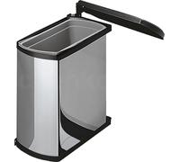 Hailo Uno 3418. Collecteur de déchets, acier inoxydable. - Poubelle