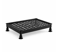 Hailong Ming Étagère Rangement en Métal sur Pied, 1 Niveau - Noir | Assemblage facile, Rack salle bain, Rangement d'accessoires, Pour propriétaires