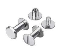 HAISHANG 20 Sets Vis de Reliure 20mm, Vis Chicago, Rivets pour Cuir, Rivets de Reliure en Acier Inoxydable pour la Reliure de Livres, Documents et Maroquinerie