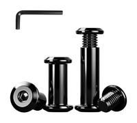 HAISHANG Lot de 10 boulons de connexion M4 x 10 mm avec écrous à barillet | Boulons de connecteur en acier inoxydable A2 304 pour armoire, chaise, planches de bois avec llen