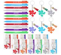 Haishell Lot de 96 stylos à bille de motivation pour équipe de remerciement, porte-clés, cartes de remerciement, cadeaux d'adieu inspirants pour le personnel, les employés, les collègues, les