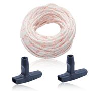 Haishine 10 Mètres 3.5mm Cordon de Traction Kit Corde de Démarrage pour Stihl/Husqvarna/Craftsman Tronçonneuses Tondeuses à gazon Débroussailleuse avec 2 Poignée de démarrage (3.5mm)