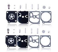 Haishine 2Pcs / lot Kit de réparation de carburateur pour Husqvarna 136 137 141 142 334T 338 XPT Tronçonneuse Zama C1Q-EL33 / C1Q-EL33A