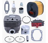 Haishine 50mm Cylindre Piston Anneaux Roulement de Filtre à air Joint Reconstruire Kit pour Husqvarna 372XP Tronçonneuse Pièces détachées #503 81 80-04