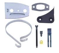 Haishine Barre de frein de plaque de frein de support de silencieux Joint tendeur Service pour Husqvarna 50 51 55 pièces de rechange pour tronçonneuse à chaîne