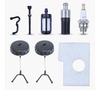 Haishine Bouchon d'Essence Tronçonneuse Accessoires pour Stihl 017 018 MS180 MS170 MS250 avec Bougie d'Allumage Coton pour Filtre à Air Filtre à l'Huile Filtre Tuyau de Carburant Tuyau d'Huile Kit