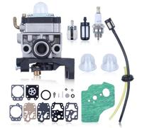 Haishine Carburateur Debroussailleuse pour Honda GX35 GX25 GX22 GX31 Carburateur Remplace OEM 16100-Z0Z-034 avec Joint, Bougie d'Allumage, Tuyau, Bulles d'Huile, Filtre à Essence Pieces Detachees