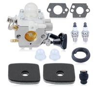 Haishine Kit de Carburateur pour Stihl BR200 BR200, 4241-120-0625 | Carburateur pour Zama C1M-S219A réparation kit, Bougie d'allumage, Filtre à air, Poire d'amorçage, 4241 120 0625 42411200625
