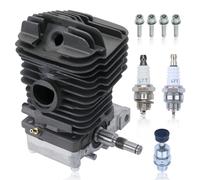 Haishine Piston de carburateur 49 mm pour tronçonneuse Stihl MS390 MS290 MS310 029 039, kit de transmission avec bloc-cylindres et boulons de bloc-cylindres, remplace la référence 1127 020 1216