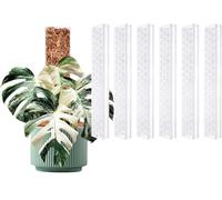 Haispring Lot de 6 piquets en forme de D en mousse de sphaigne pour plantes grimpantes - 17 pouces (43,2 cm) de support de plante empilable en plastique, conçu pour Monstera et plantes d'intérieur