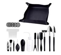 HAIYUU Outils Jardinage, 28 pièces Kit Jardinage Adulte avec Tapis de rempotage, Mini Kit D'outils de Jardin, Plantes succulentes, rempotage intérieur extérieur, Pots Fleurs, Cactus