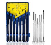 Haizibo Lot de 16 Mini Tournevis,Tournevis Lunettes,Tournevis Horloger de Precision,Comprend 6 Tailles de Petits Tournevis Standard,Acier à Haut Carbone,avec Une Loupe
