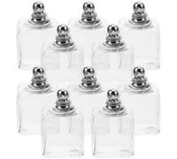 HAKIDZEL 10 Pcs Breloques en Verre Mini Boules Creuses Bouchon à Vis Couleur Claire, Accessoires Polyvalents et Robustes pour Création de Bijoux et Décorations Originales