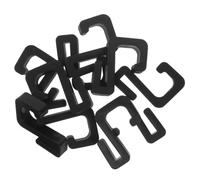 HAKIDZEL 10 Pièces Crochets de Porte Perçage en Tpe Noir pour Verre | Compatible Verre sans Cadre de 5/16 Pouces, Clip Antidérapant, Rangement Sûr Cuisine