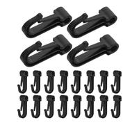 HAKIDZEL 20 Pièces Crochet de Rangement en Abs Noir pour Filet de Chargement Voiture, Optimisant l'espace Coffre, pour Garage et Équipements Extérieurs