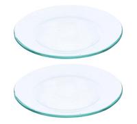HAKIDZEL 2pcs Coupelle en Verre pour Chauffe-Plat Surface Lisse, Support D'huile Essentielle et Plaque Chauffe-Bougie pour Décoration Intérieure