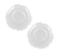 HAKIDZEL 2pcs Sous-tasses en Verre de Fleur, Légères et Robustes, Plateau Décoratif pour Bar et Décoration de Scène Réutilisable