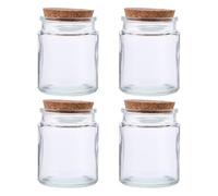 HAKIDZEL 4 Pièces Bocal Alimentaire en Verre, Bocal à Prières pour Maman, Couvercle en Bois, Stockage Hermétique, Inspiration Spirituelle Quotidienne, Encouragement Émotionnel,