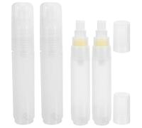 HAKIDZEL 4 Pièces Marqueur de Peinture Rechargeable Vide à Tête Plate | Pointe 10mm ou 15mm, Tube Visible et Réutilisable, pour Peinture Diy, Dessin sur Papier
