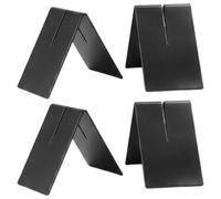 HAKIDZEL 4 Pièces Porte-Noms de Table Triangulaire en Métal Noir pour | Remplacement Rapide des Cartes, Maintien Vertical, Base Stable, Rehausse la Présentation de Table, Style Moderne