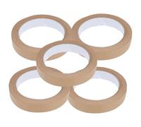 HAKIDZEL 5 Pièces Ruban Adhésif en Papier Kraft Gommé Résistant à L'abrasion Curling pour Emballage et Travaux Manuels