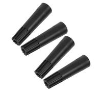 HAKIDZEL Adaptateur Stable Manche de en Balai pour Plastique Noir, 4 Pièces, Embout Fileté pour Balai et Connexion Polyvalente Raclette pour Nettoyage Domestique