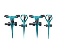 HAKIDZEL Arroseurs Rotatifs Automatiques pour Pelouse 4 Pièces en Abs Buses Réglables pour Arrosage de Jardin et Refroidissement de Toit